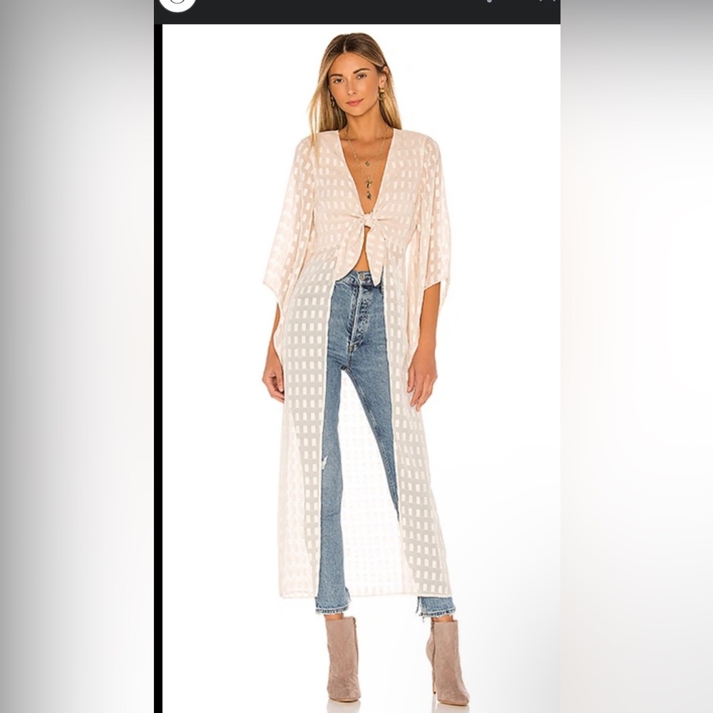 Small- x Revolve- House of Harlow- Champaign Duster Top